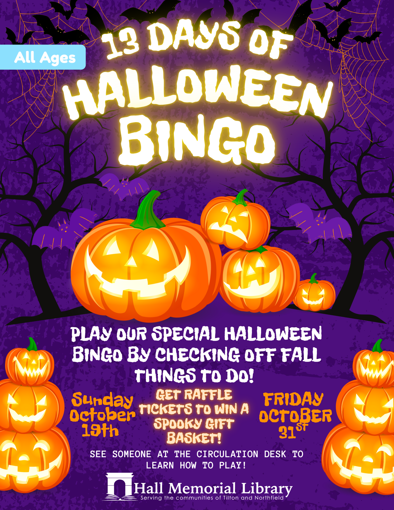 stop by hml for a bingo sheet
