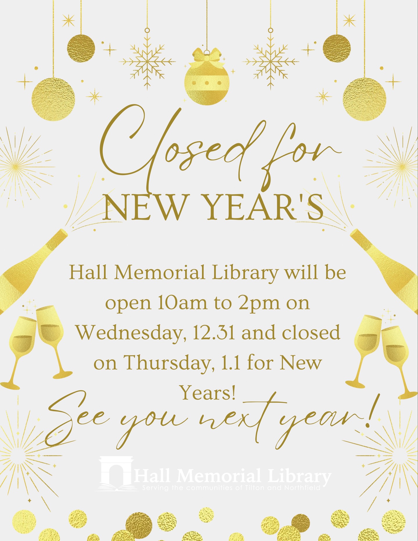 Closed for New Years