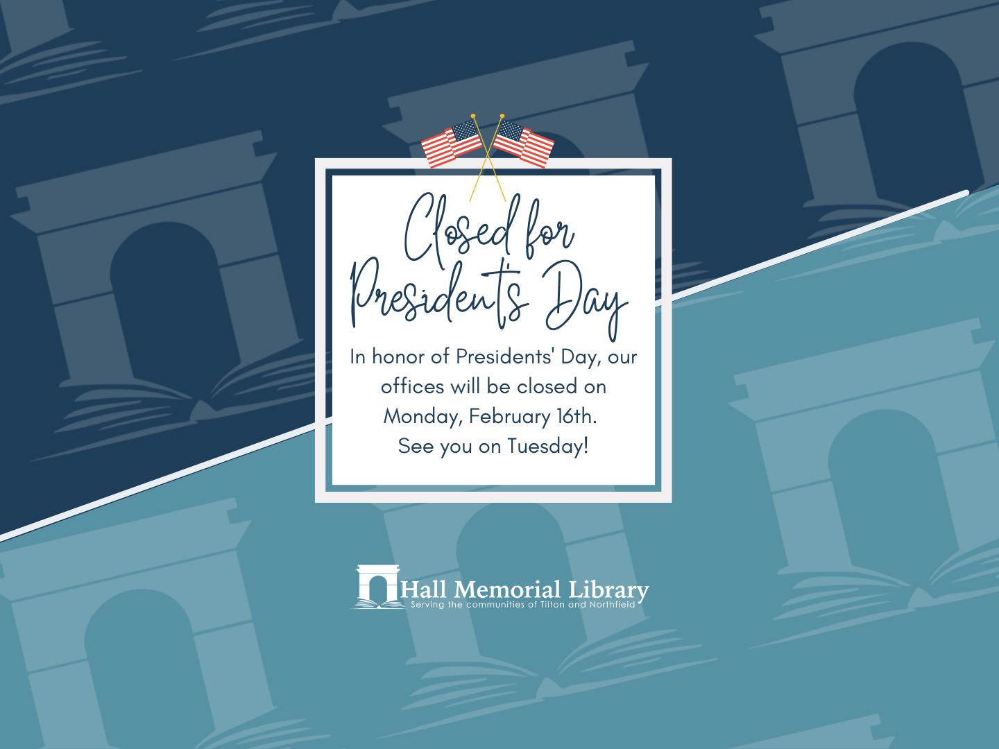 Closed 2.16.26 for Holiday, will reopen 2.17.26 at 10 am