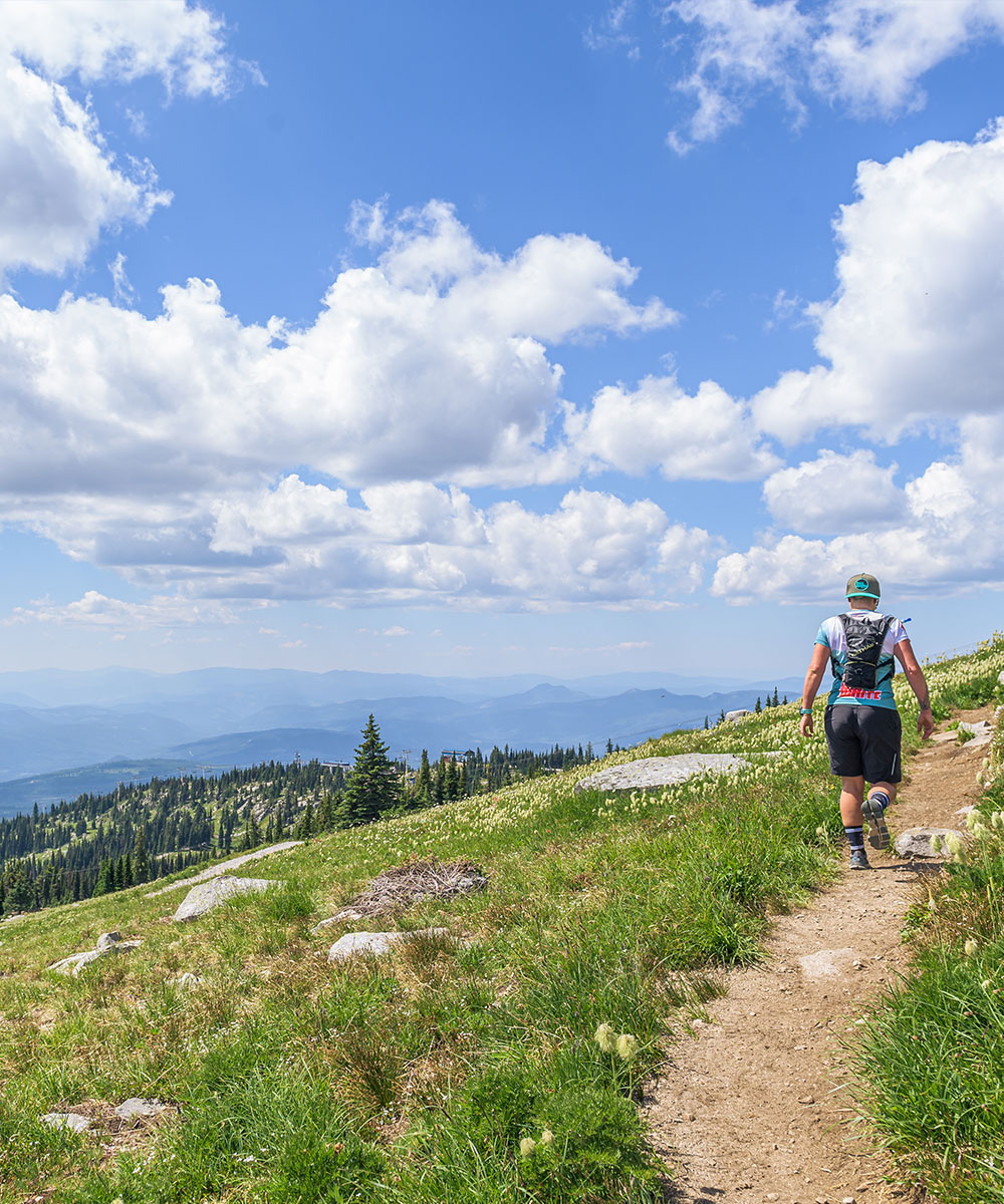 man hiking