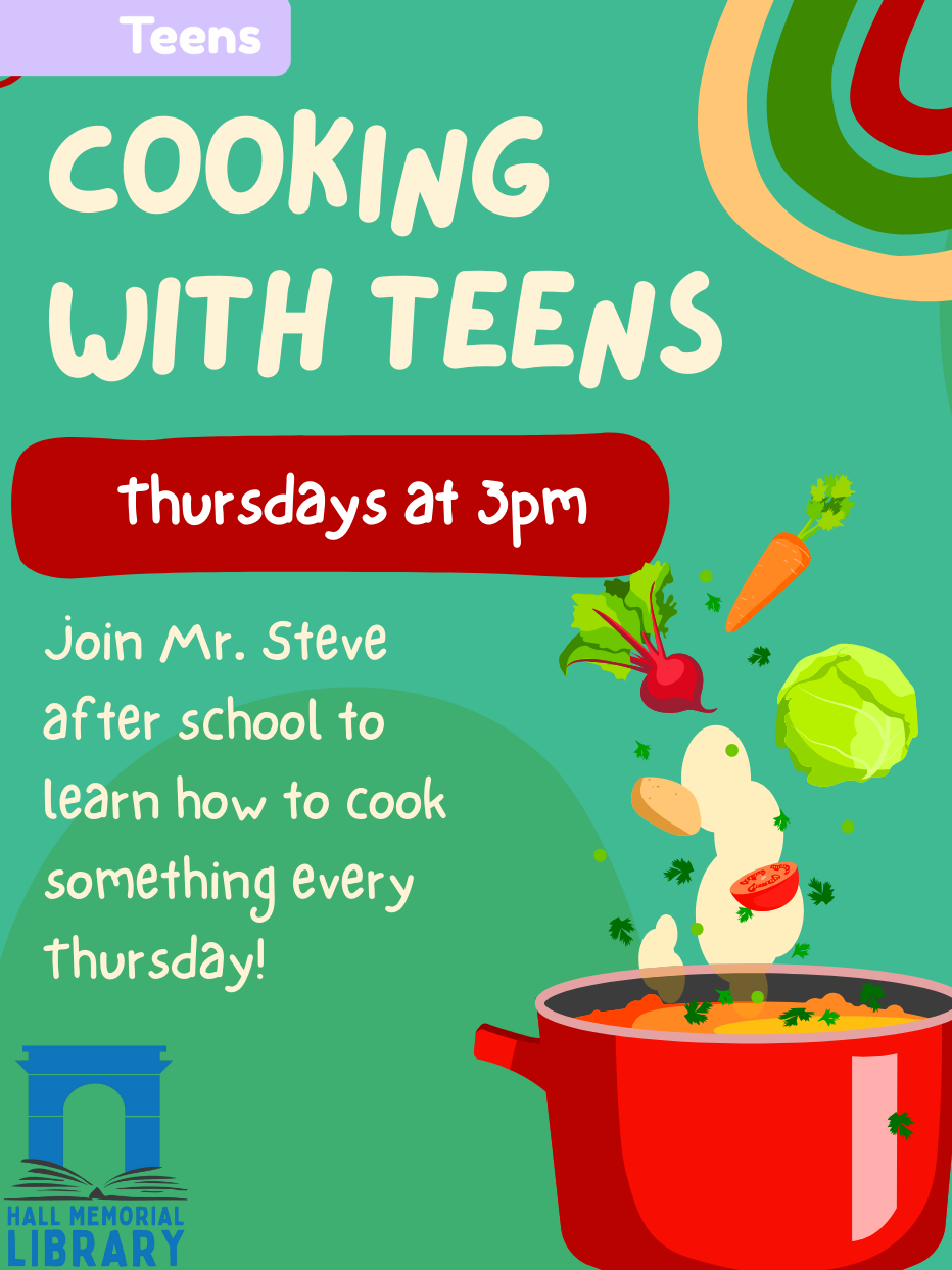 Teen Cooking Class Thursdays at 3pm