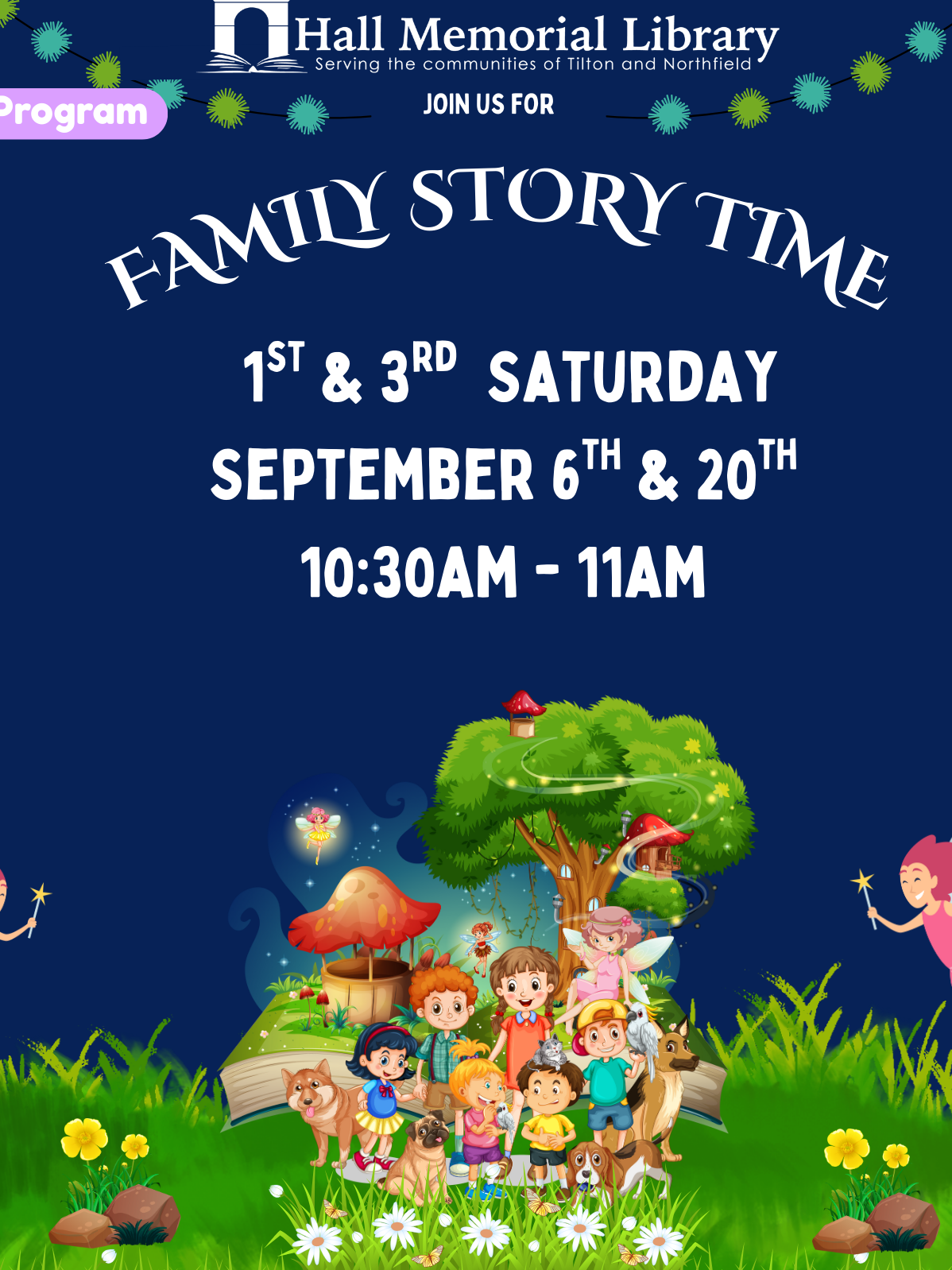 storytime flier fairytale characters