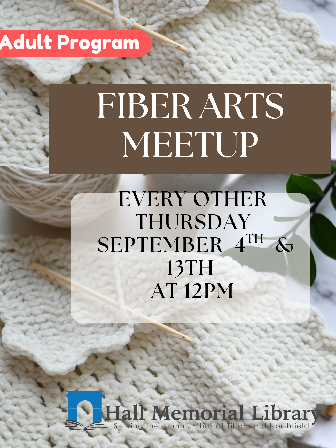 12 pm Fiber Arts Meetup