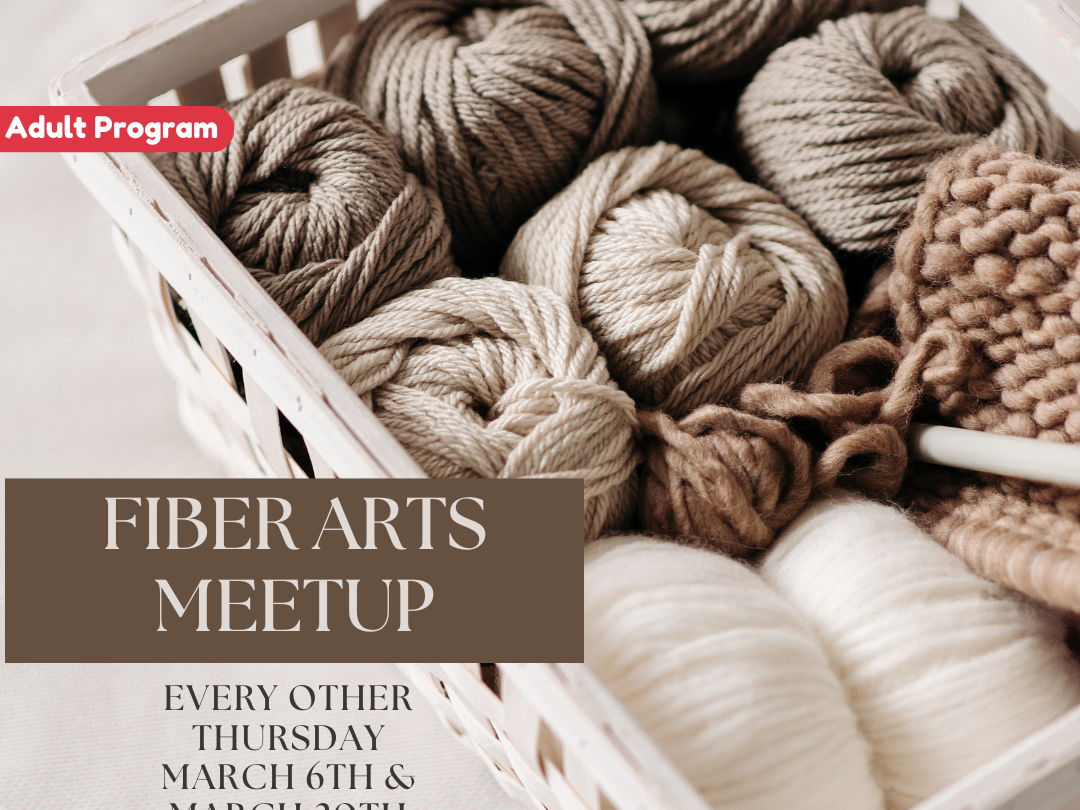 basket of beige yarn "fiber arts meetup"